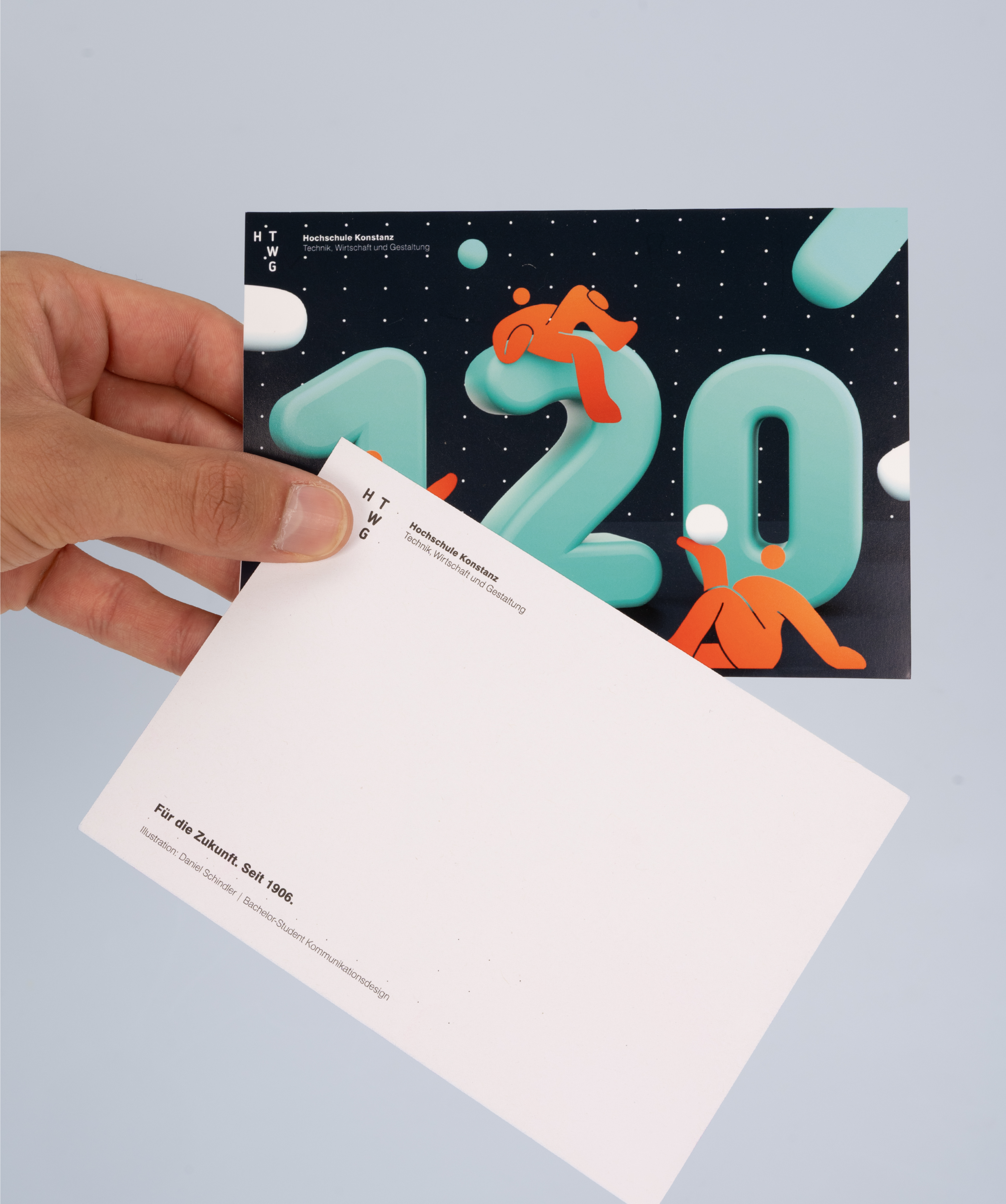 Jubiläums-Postkarte, Rückseite